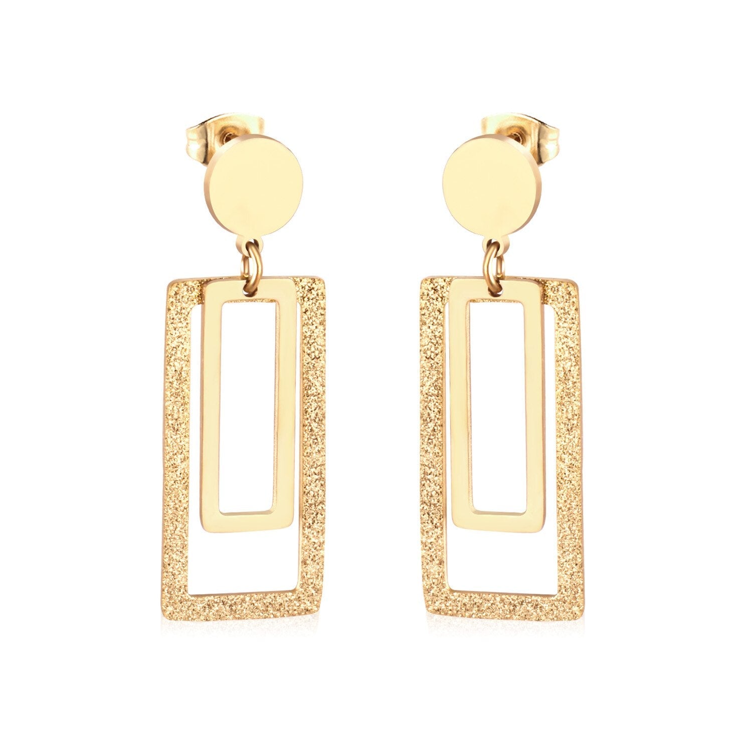 ASON Statement Long Tassel Geometry Dangle Piercing Drop Earrings Jewelry Stainless Steel For Women Accessories Wholesale asonjewelry